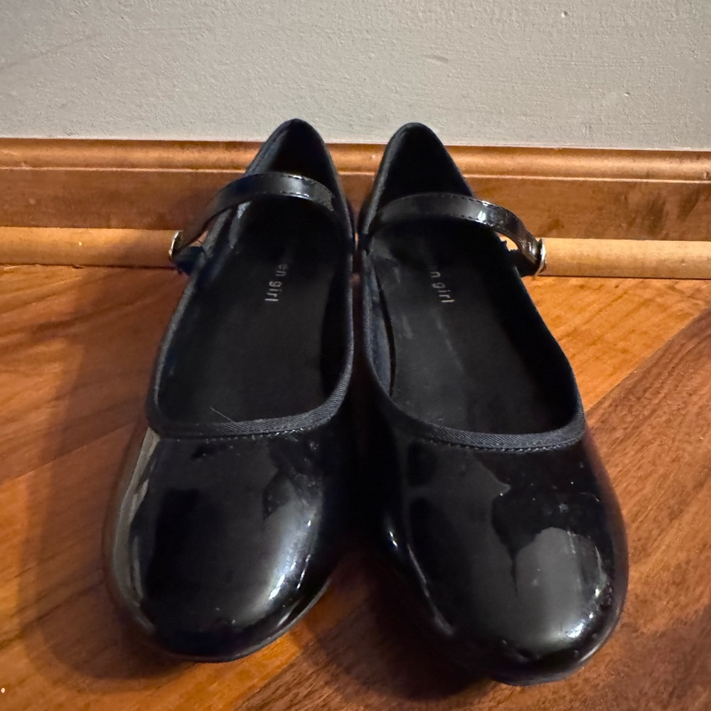 Madden Girl Glossy Black Mary Jane Flats